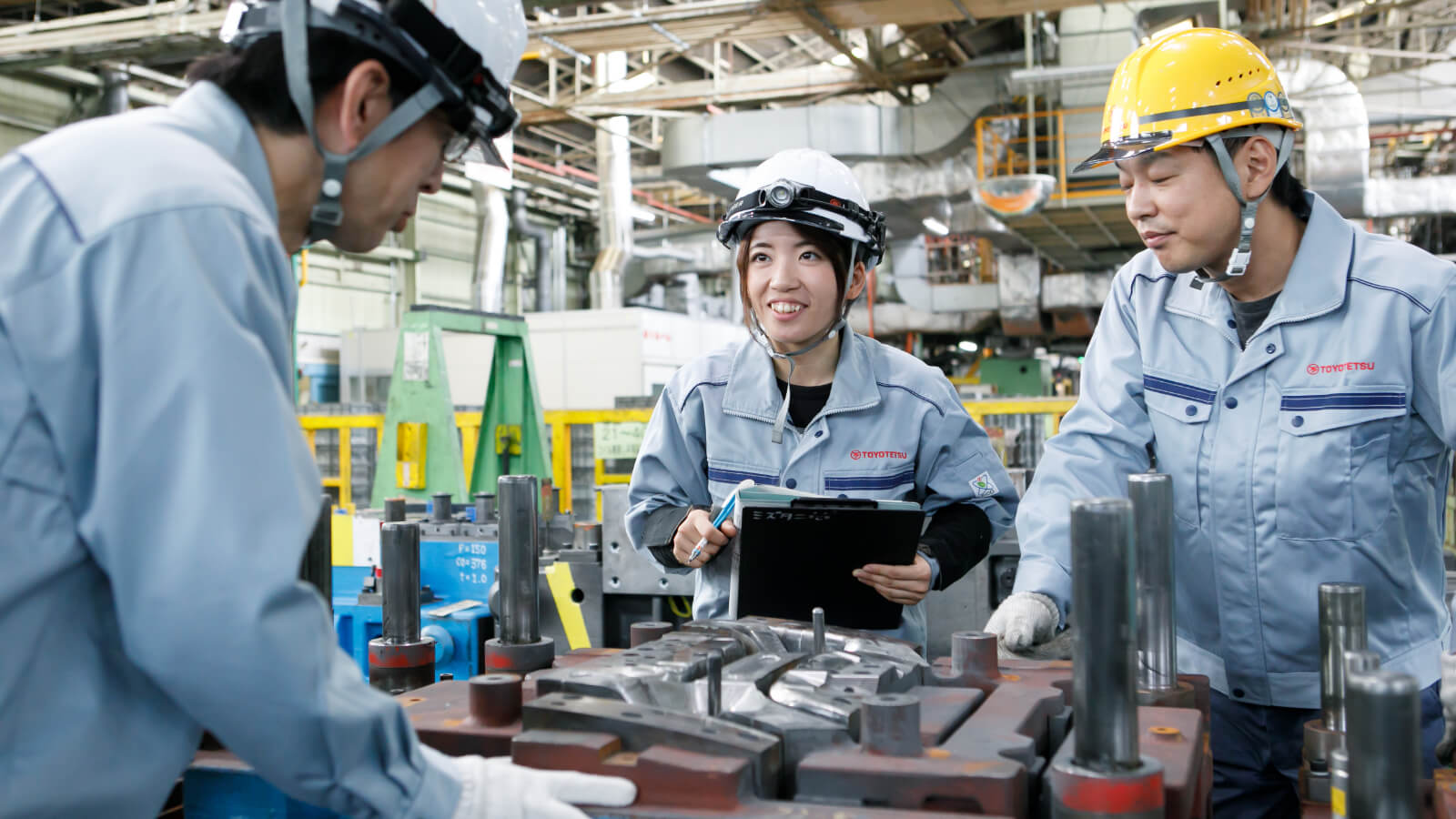 型保全場での作業の様子