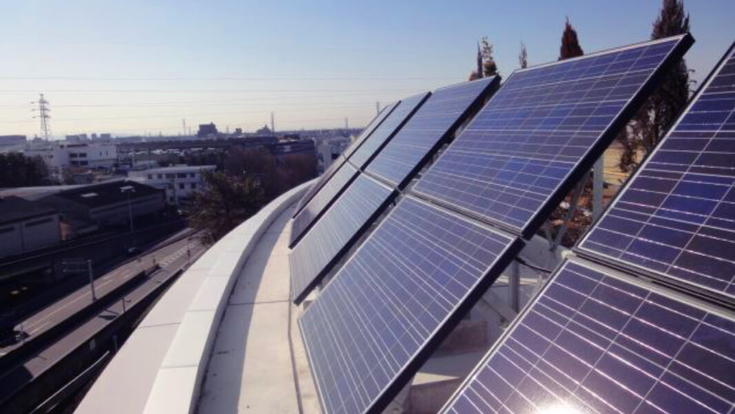 Roof of the welfare building at the head office